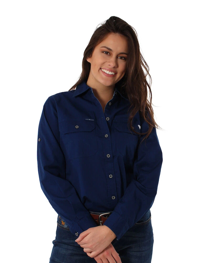 RINGERS WESTERN Pentecost River Womens Full Button Work Shirt