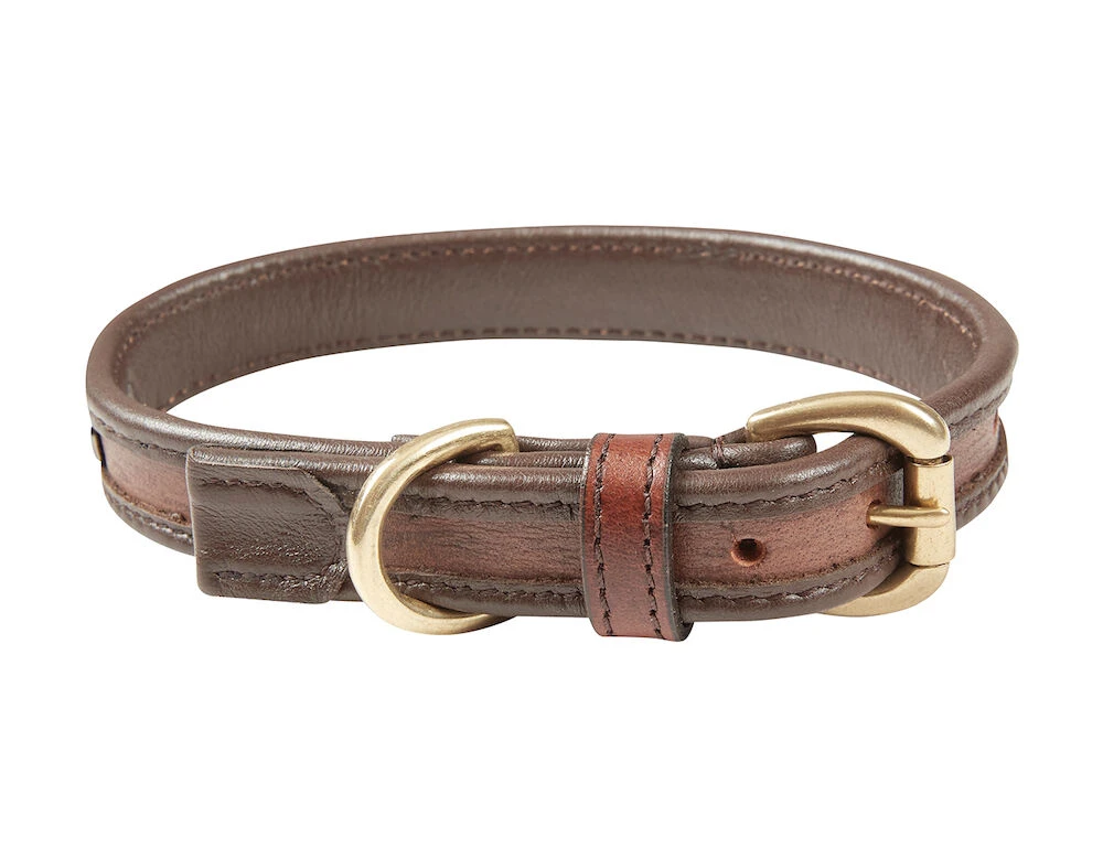WEATHERBEETA Two Toned Leather Dog Collar
