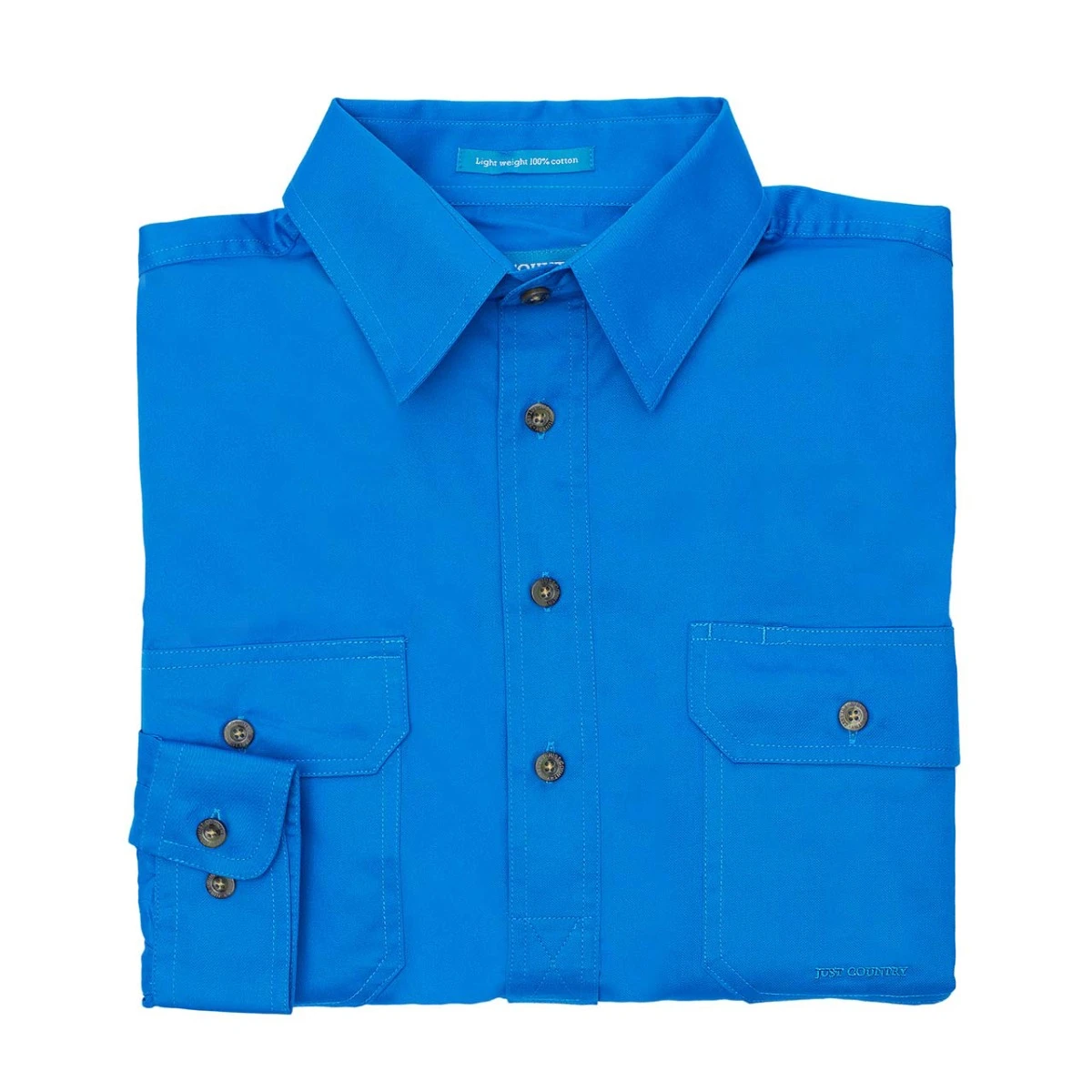 JUST COUNTRY Mens Cameron 1/2 Button Long Sleeve Workshirt