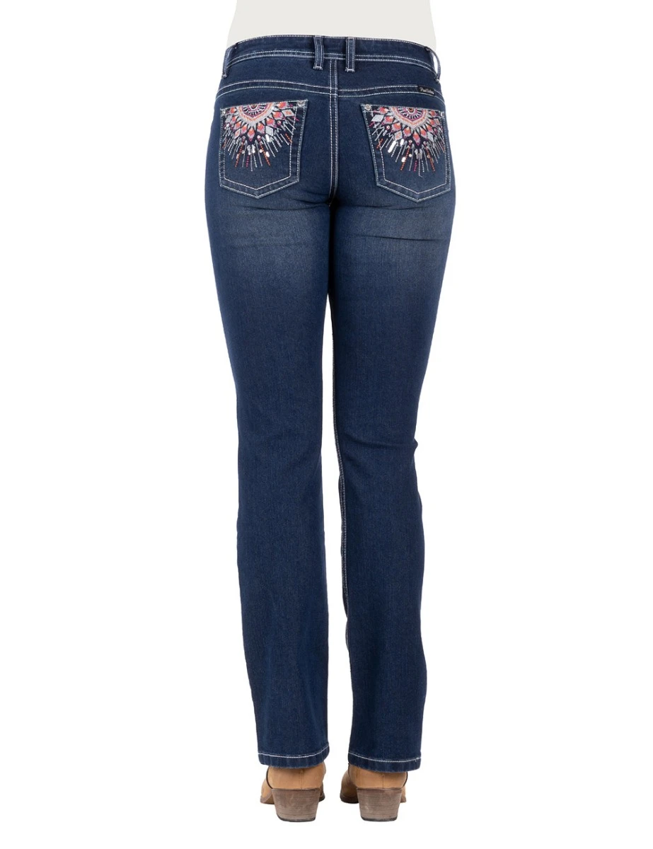 PURE WESTERN Womens Adeline Boot Cut Jean - 32 Leg