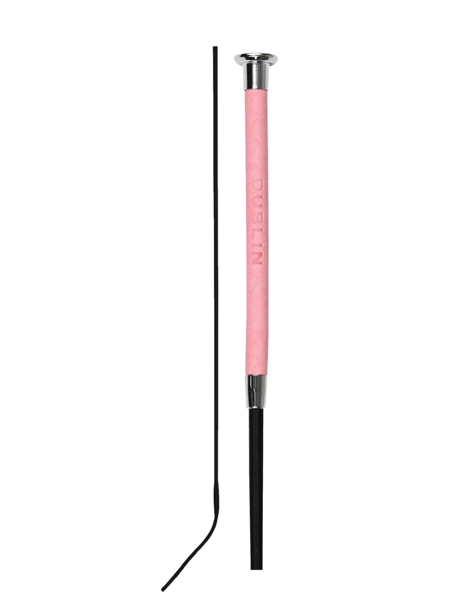 DUBLIN Fancy Stitch Leather Dressage Whip