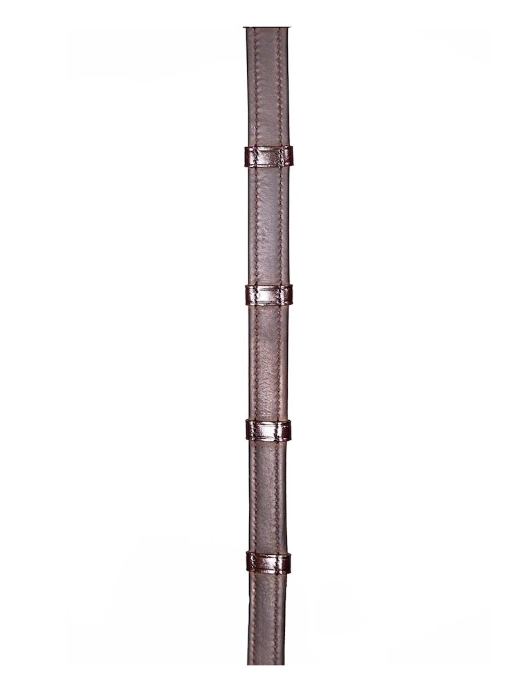 HENRY JAMES SADDLERY Calfskin Super Grip Reins With Stoppers
