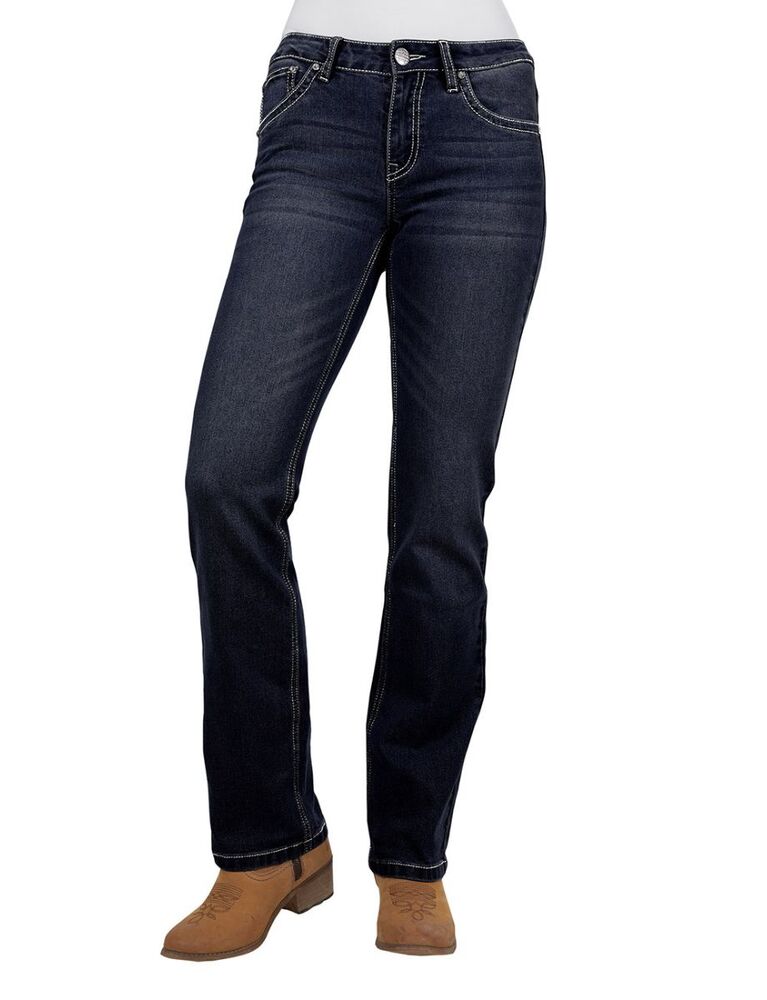 PURE WESTERN Womens Kim Hi Rise Boot Cut Jean 34L