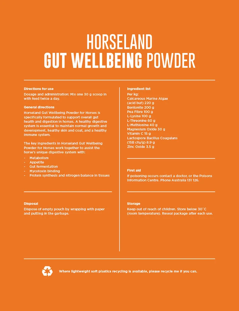 HORSELAND Gut Wellbeing Powder - 2.5KG