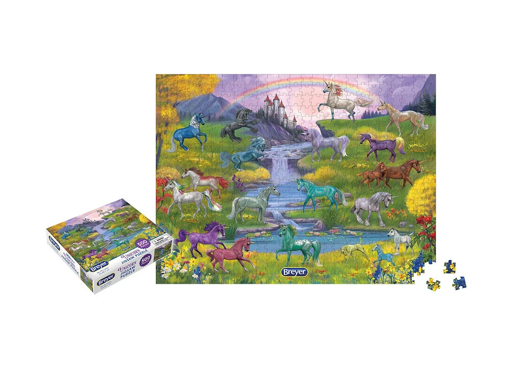 BREYER Activity World Of Breyer Unicorn 500 Piece Puzzle