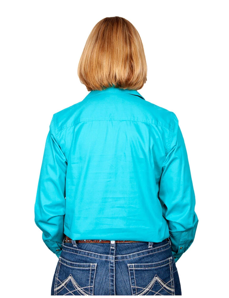 JUST COUNTRY Womens Jahna 1/2 Button Long Sleeve Workshirt