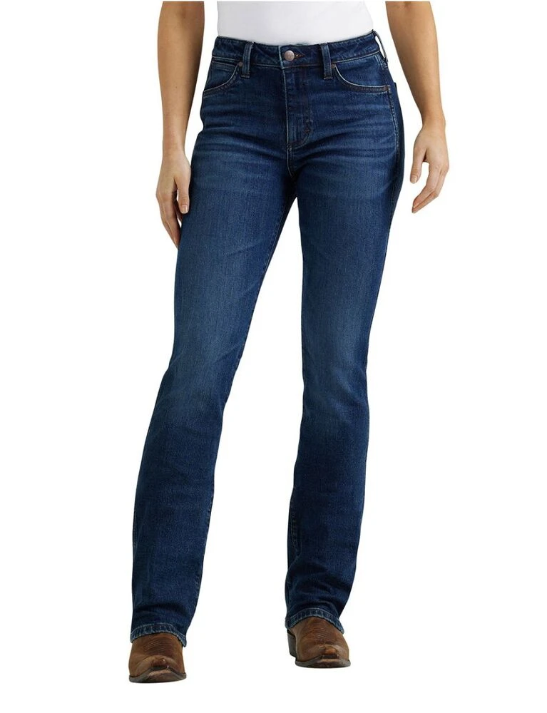 WRANGLER Womens High Rise Boot Cut Jean 32 Leg