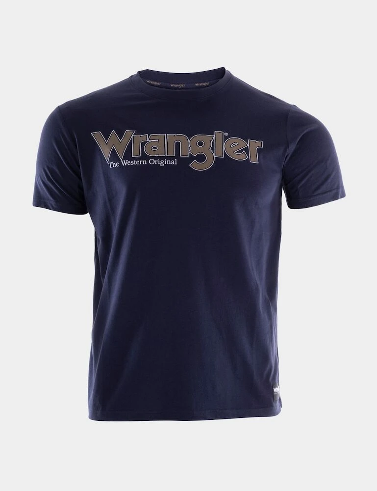 WRANGLER Mens Ryder Logo Short Sleeve Tee
