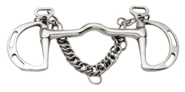 KORSTEEL Stainless Steel Cambridge Mouth Slotted Ring Kimblewick Bit