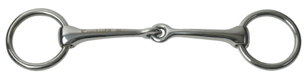 KORSTEEL Stainless Steel Jointed 40Mm Loose Ring Bradoon Snaffle Bit