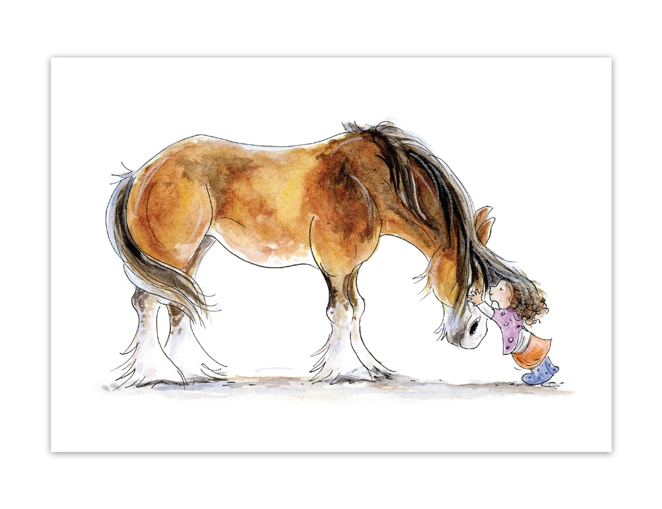 MANDY FOOT Clydie Cuddles Blank Greeting Card
