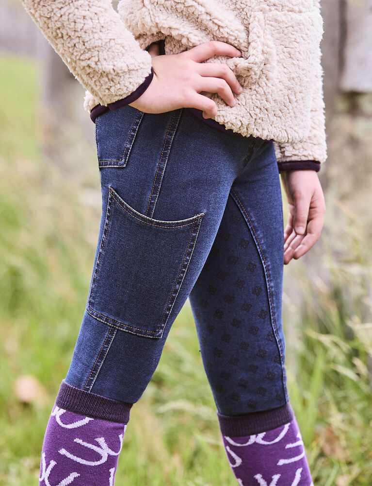 DUBLIN Kids Shona Denim Full Seat Breeches