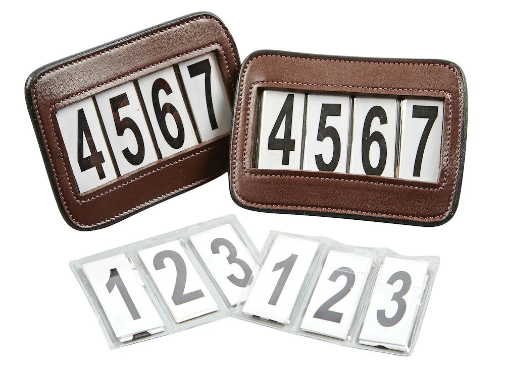 COLLEGIATE Leather Bridle Number Holders