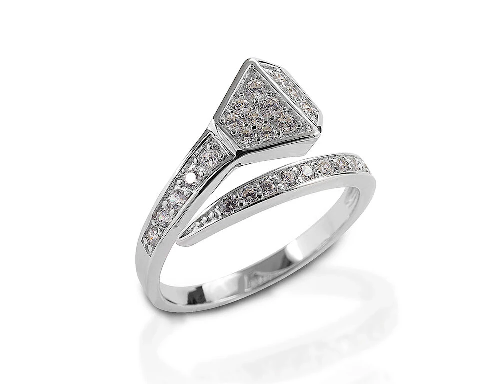 KELLY HERD Sterling Silver Offset Horseshoe Nail Ring