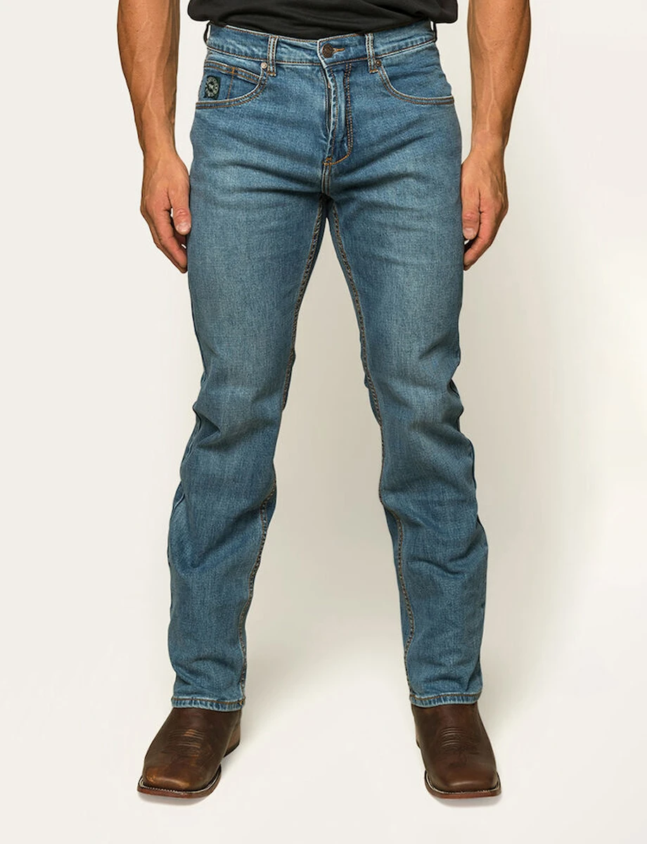 RINGERS WESTERN Muster Mens Slim Straight Fit Mid Rise Jeans