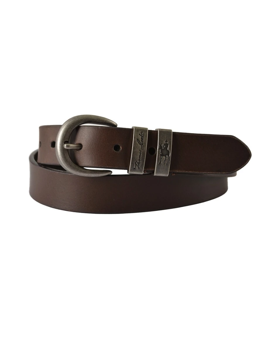 THOMAS COOK Narrow Silver Twin Keeper Belt
