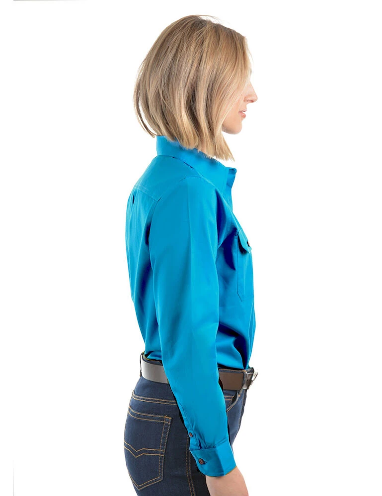 HARD SLOG Womens Half Placket Light Cotton Shirt