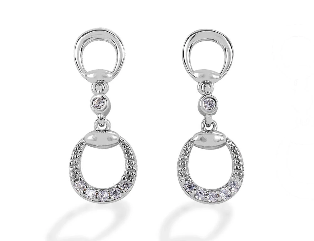 KELLY HERD Sterling Silver Dangle Eggbutt Earrings