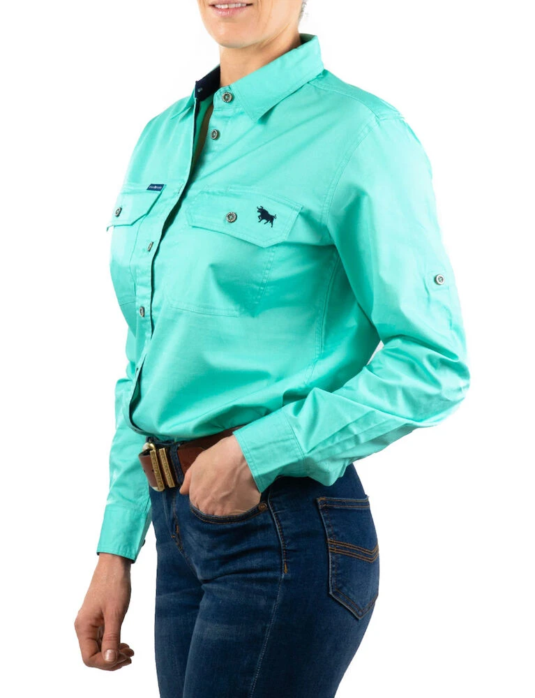 RINGERS WESTERN Pentecost River Womens Full Button Work Shirt