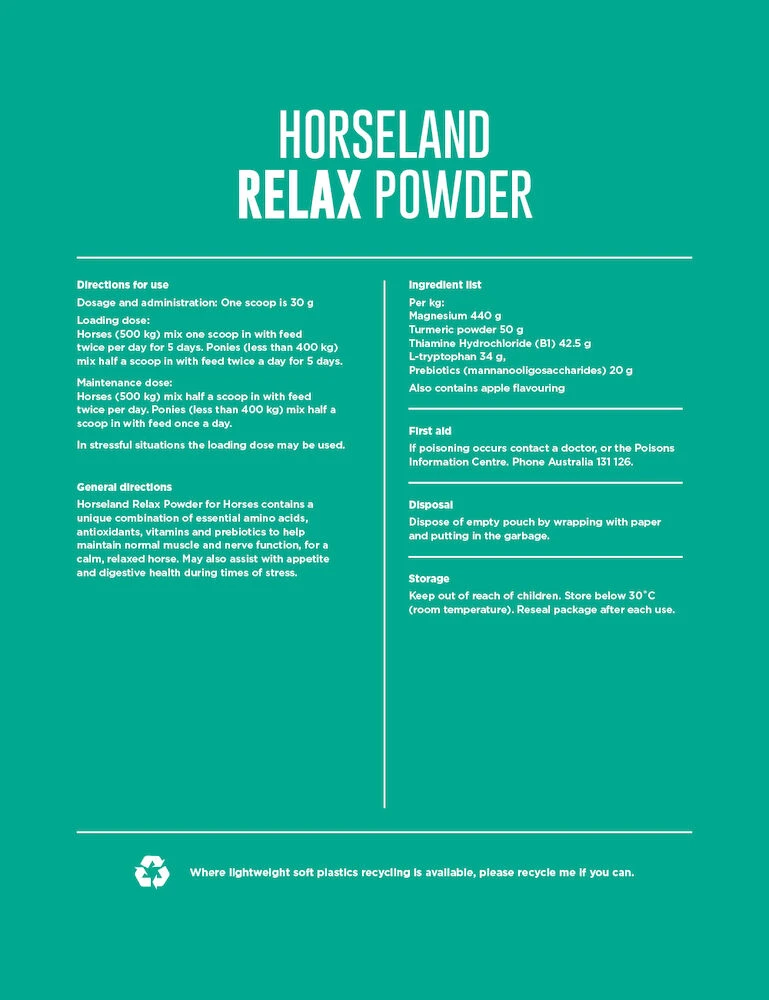 HORSELAND Relax Powder - 2KG