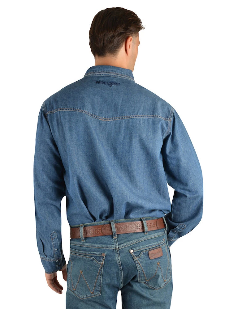 WRANGLER Mens Jay Denim Long Sleeve Shirt