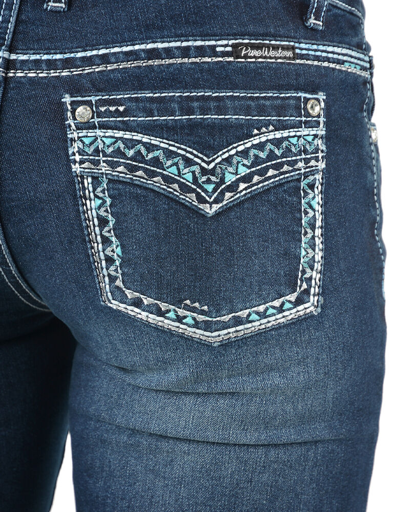 PURE WESTERN Womens Geraldine Straight Leg Jeans -32 Leg