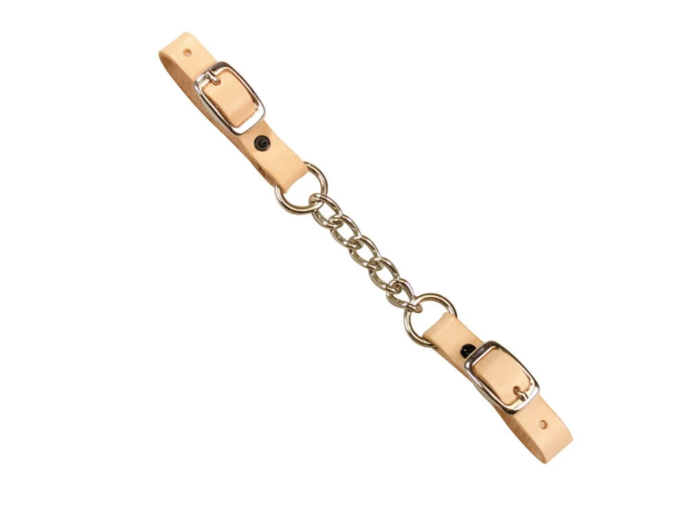 KINCADE Hackamore Curb Chain With Leather Ends