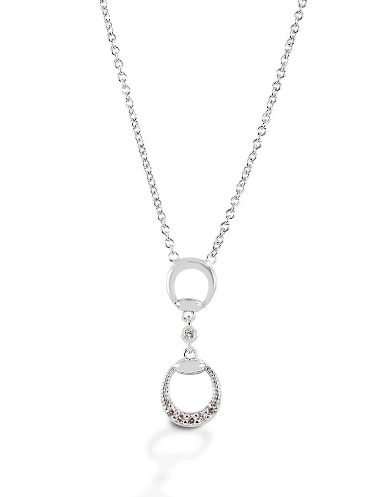 KELLY HERD Sterling Silver Eggbutt Bit Necklace