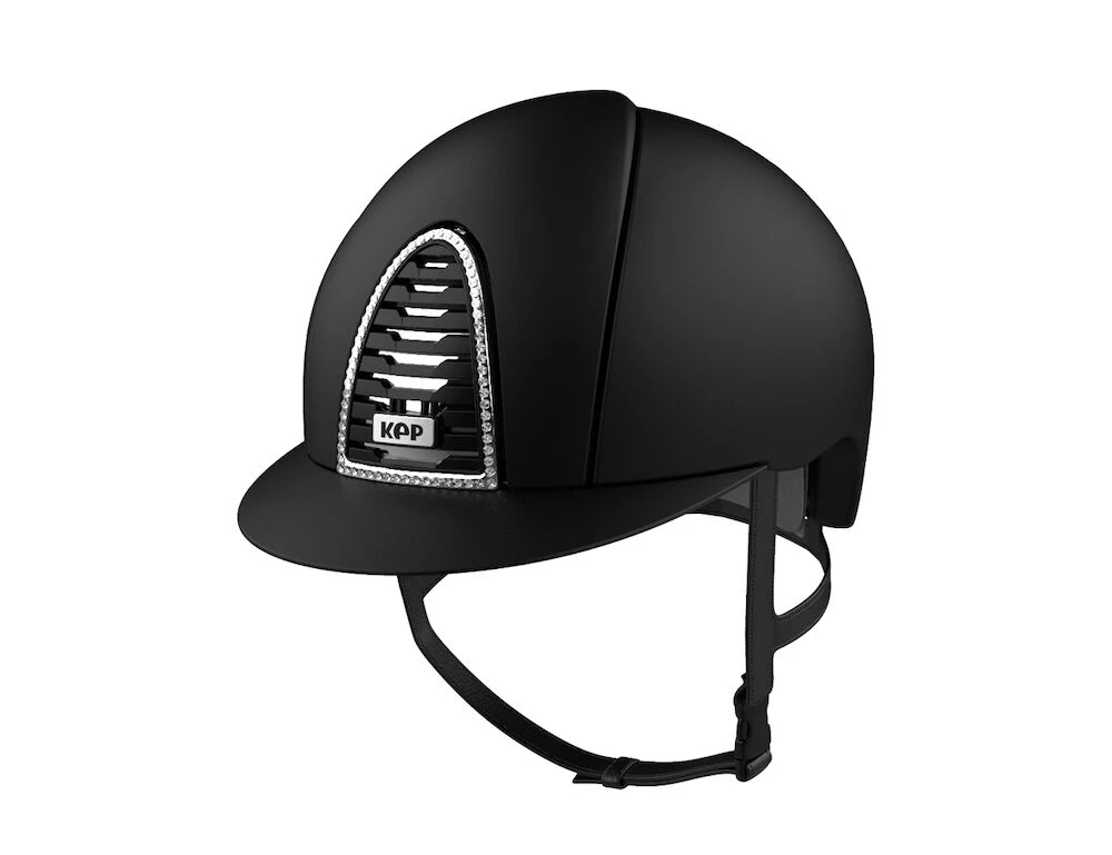 KEP Cromo 2.0 Textile Swarovski Helmet With Chrome Frame And Raw Grid