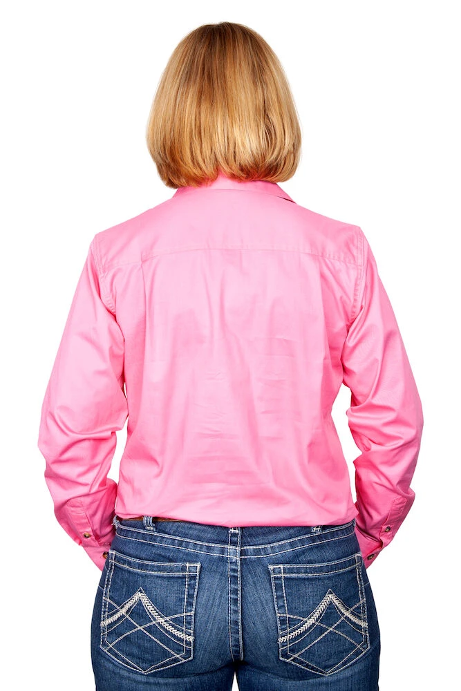 JUST COUNTRY Womens Jahna 1/2 Button Long Sleeve Workshirt