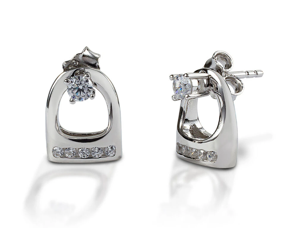 KELLY HERD Sterling Silver Small English Stirrup Earrings