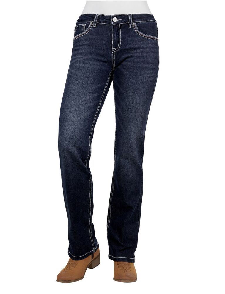 PURE WESTERN Womens Mia Straight Leg Jean 32L