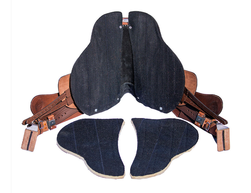 SYD HILL Shxp Hawk Polocrosse Rough Out Leather Stock Fender Saddle