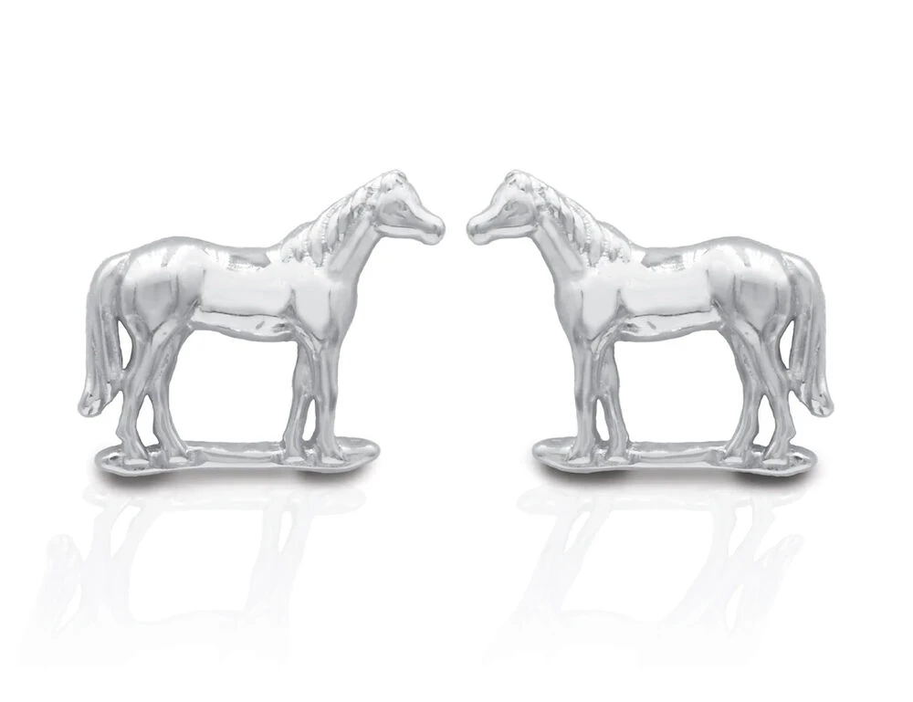 KELLY HERD Sterling Silver Halter Horse Earrings