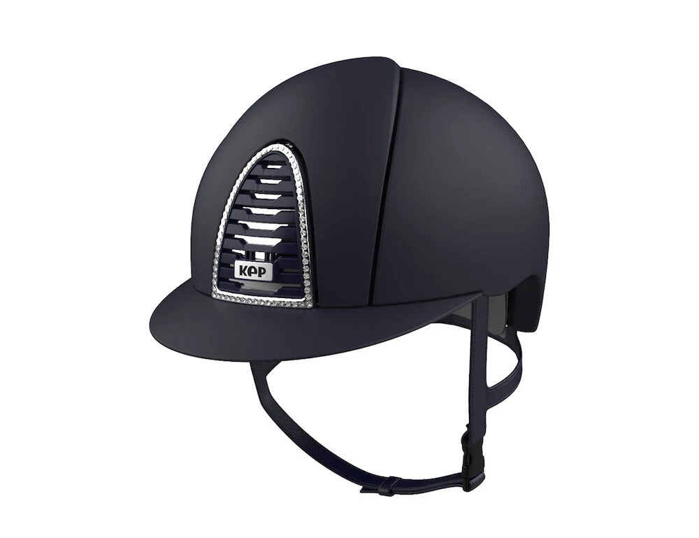 KEP Cromo 2.0 Textile Swarovski Helmet With Chrome Frame And Raw Grid