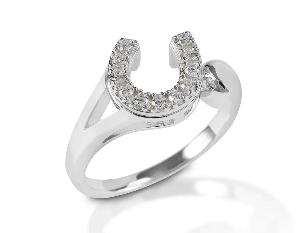 KELLY HERD Sterling Silver Offset Horseshoe Ring