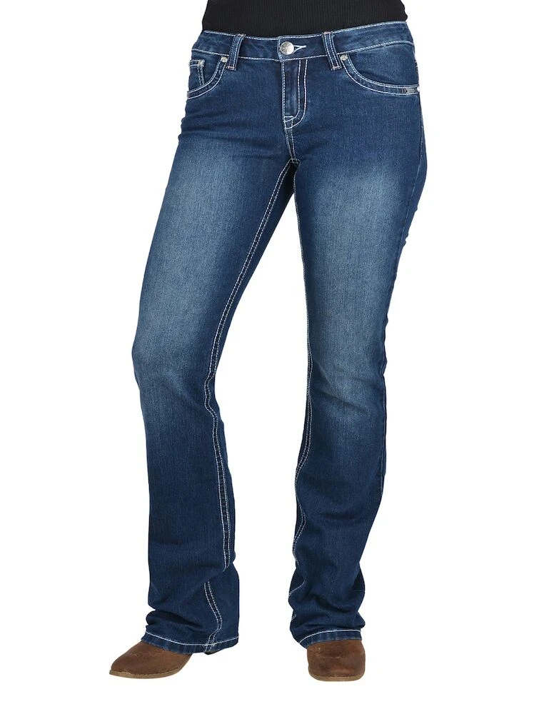 PURE WESTERN Womens Bettina Relaxed Rider Jeans