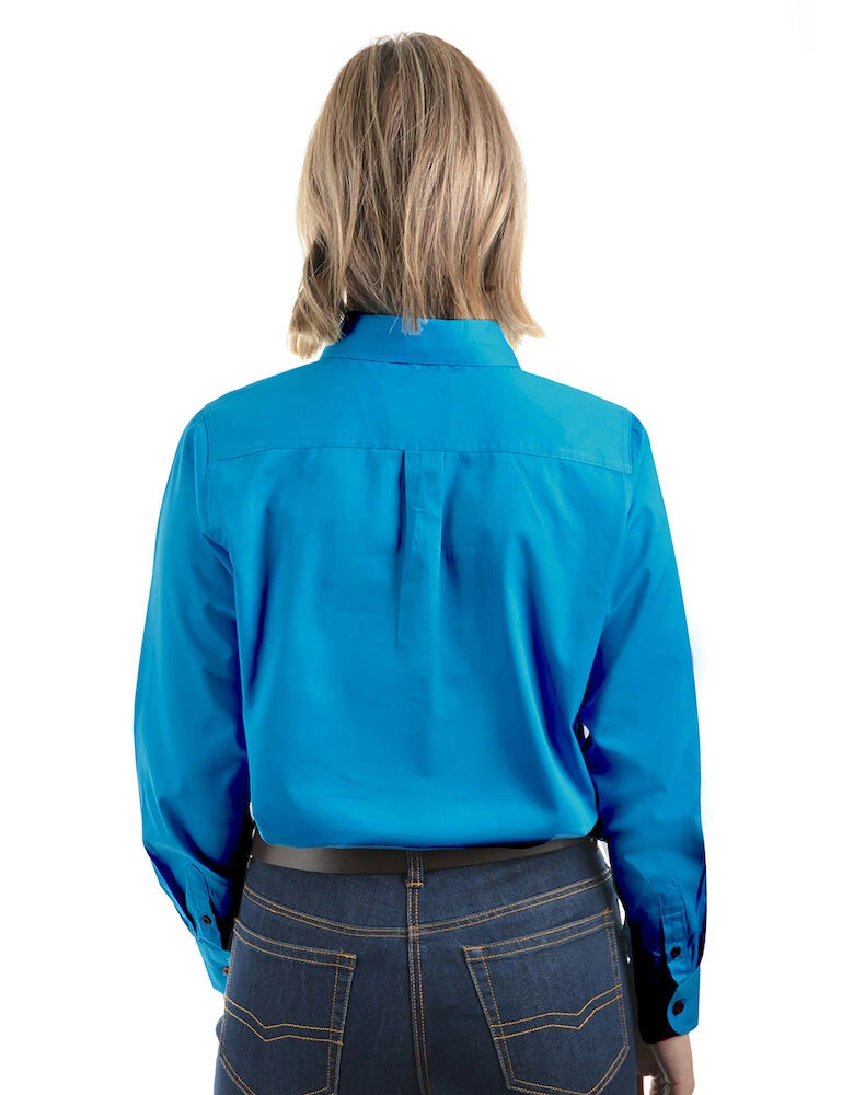 HARD SLOG Womens Half Placket Light Cotton Shirt