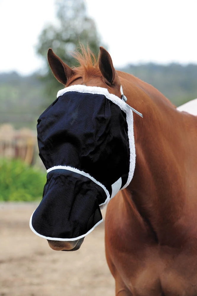 SAXON Buzz Away Fly Mask With Fleece & Nose