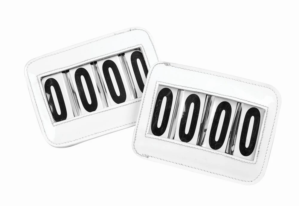 COLLEGIATE Leather Saddlecloth Number Holder