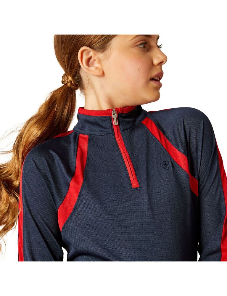 ARIAT Youth Sunstopper 3.0 1/4 Zip Long Sleeve Baselayer