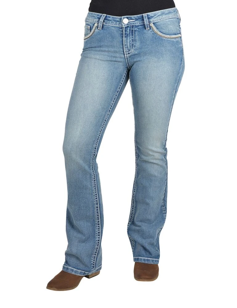 PURE WESTERN Womens Veronica Boot Cut Jeans - 34