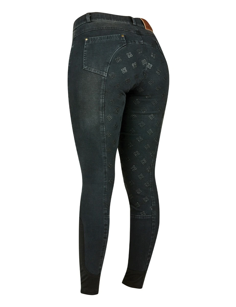 DUBLIN Shona Full Grip Silicone Print Denim Breeches