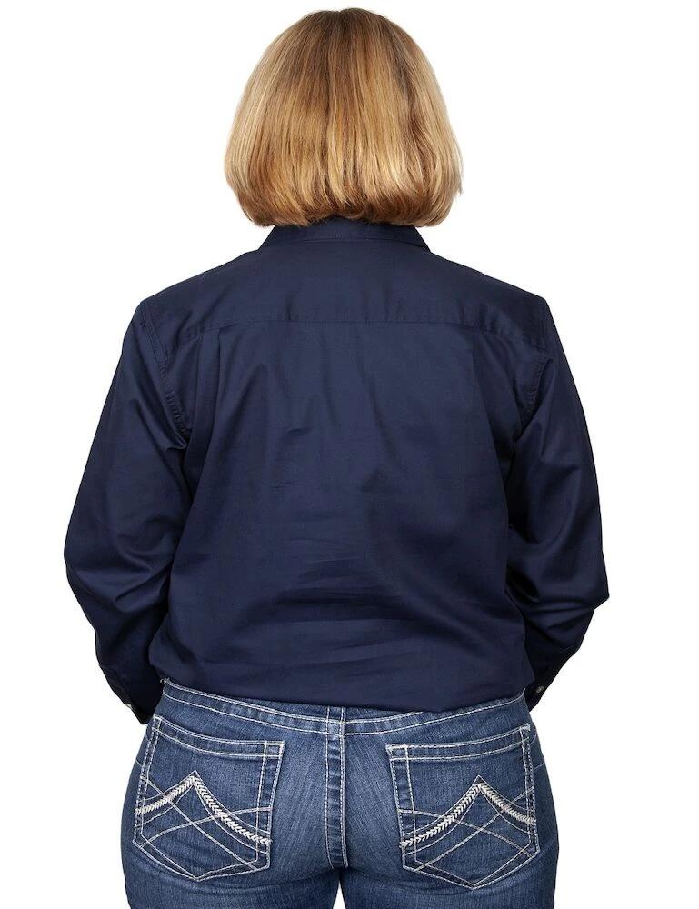 JUST COUNTRY Womens Jahna 1/2 Button Long Sleeve Workshirt