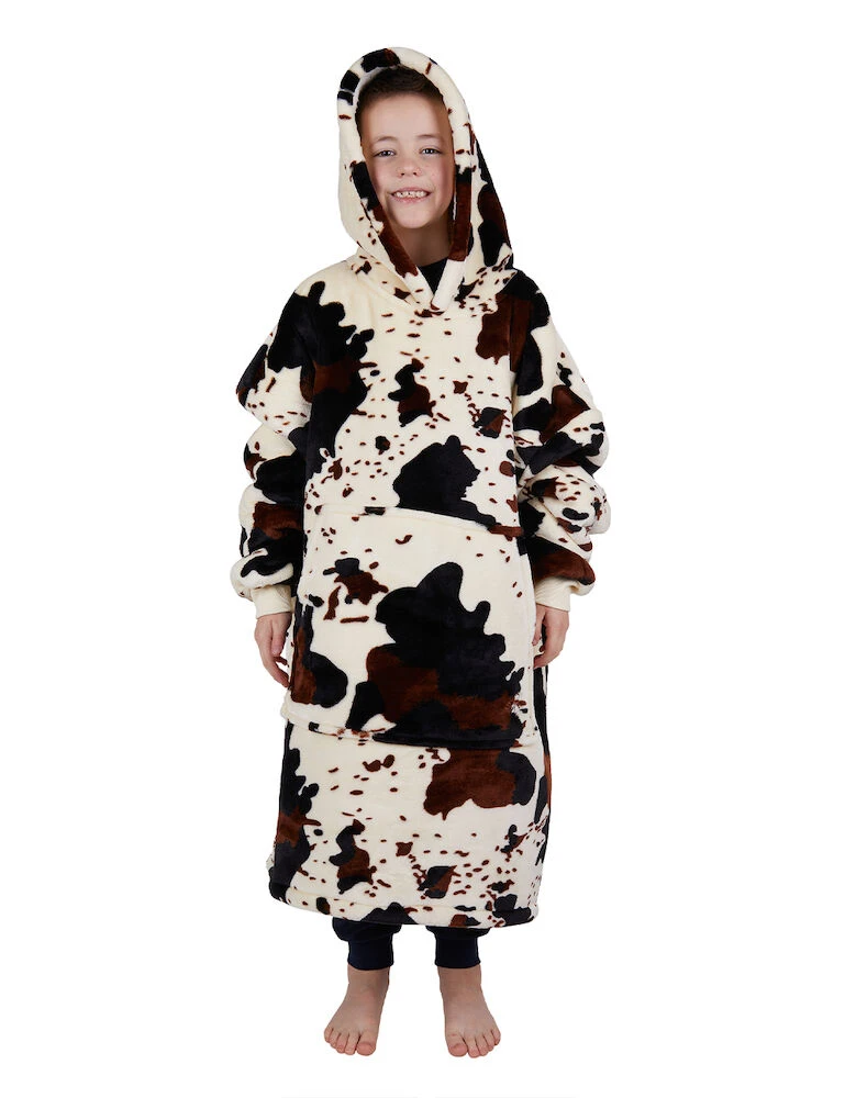 PURE WESTERN Kids Pw Cow Snuggle Hoodie