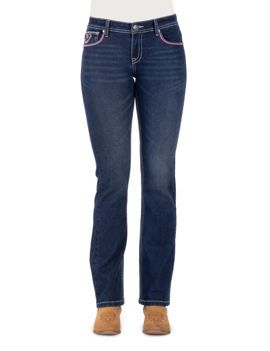 PURE WESTERN Womens Adeline Boot Cut Jean - 32 Leg