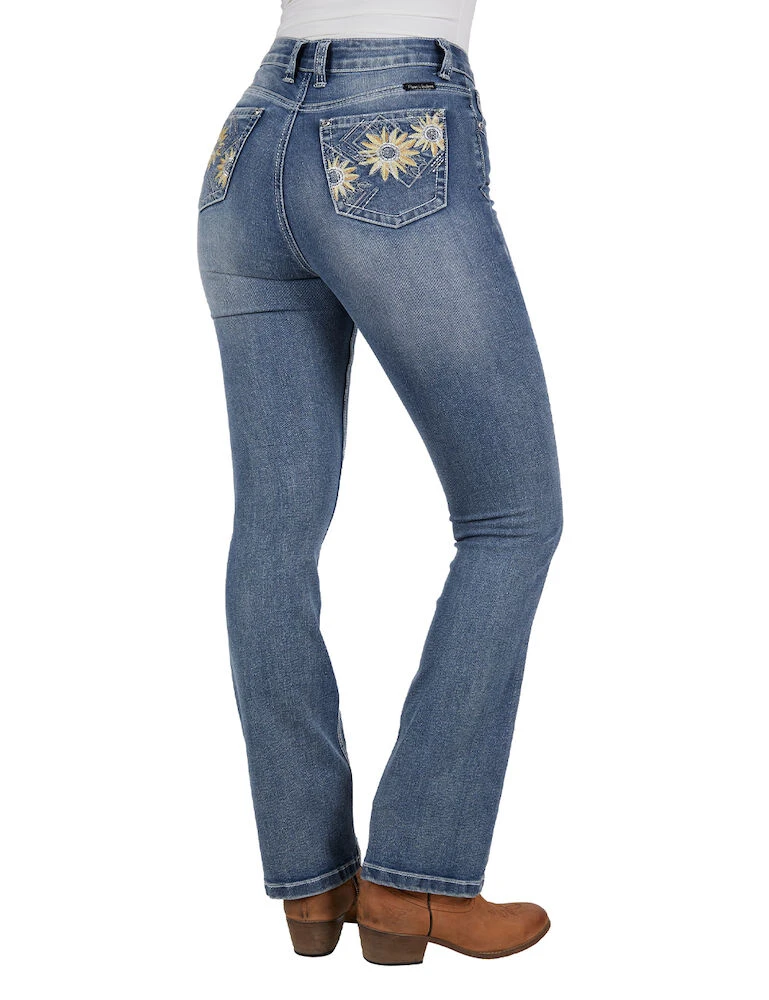 PURE WESTERN Womens Amy Hi Rise Boot Cut Jean