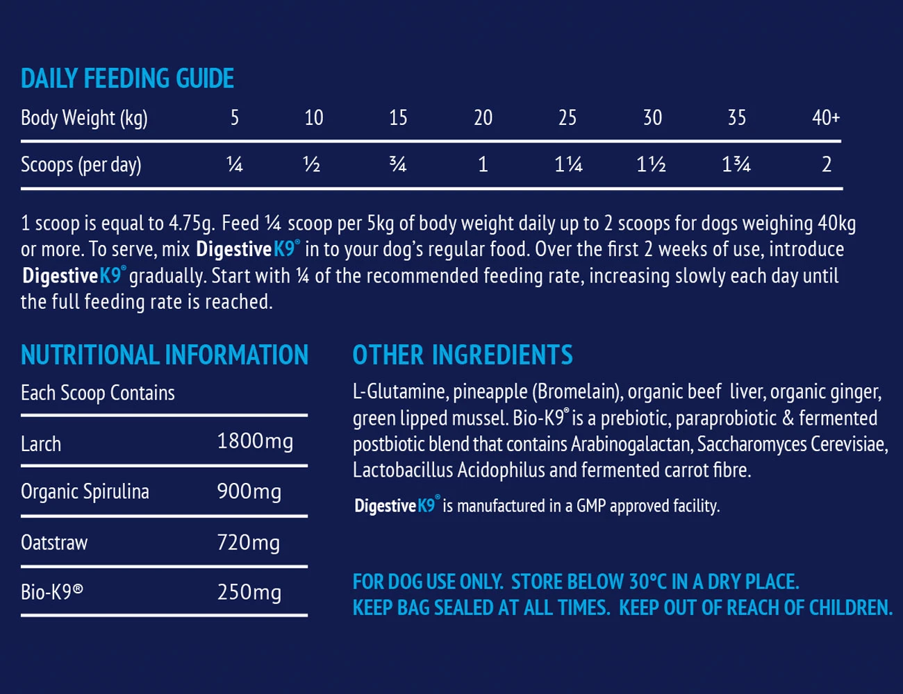 POSEIDON EQUINE Poseidon Digestive K9 Powder 150G