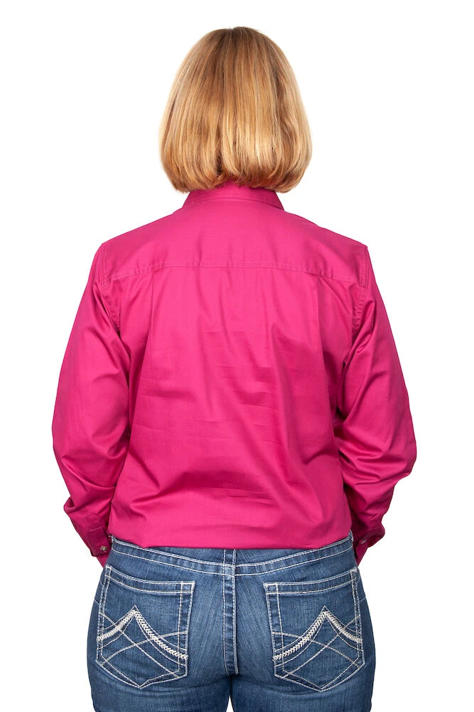JUST COUNTRY Womens Jahna 1/2 Button Long Sleeve Workshirt