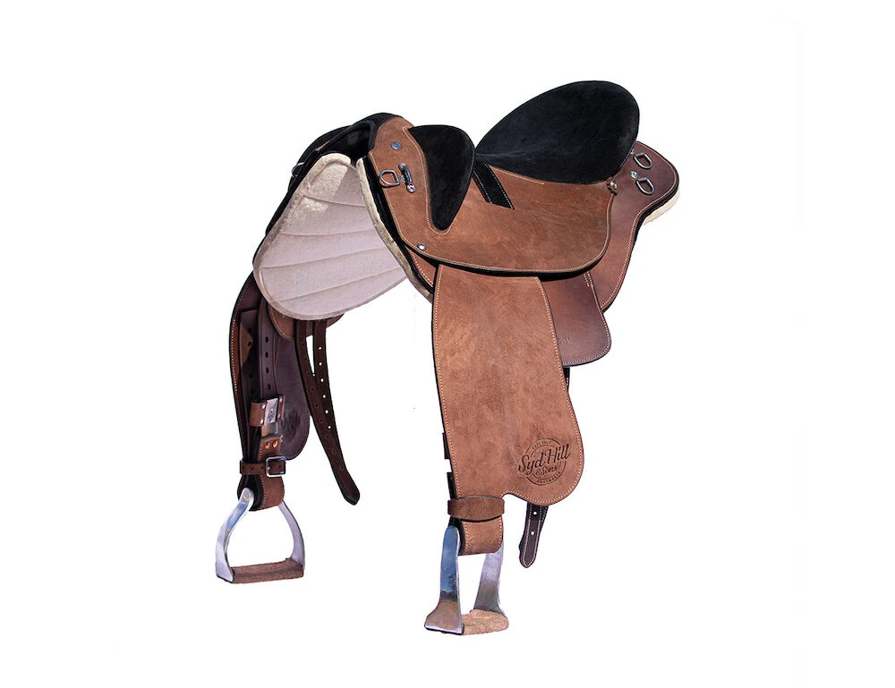 SYD HILL Shxp Hawk Polocrosse Rough Out Leather Stock Fender Saddle